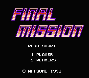 Final Mission (Japan) screen shot title